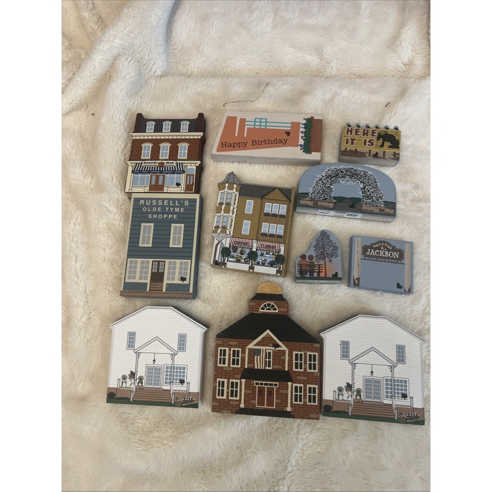 11 Vintage The Cats Meow Series II Jackson Hole & Misc Wood Buildings 1994